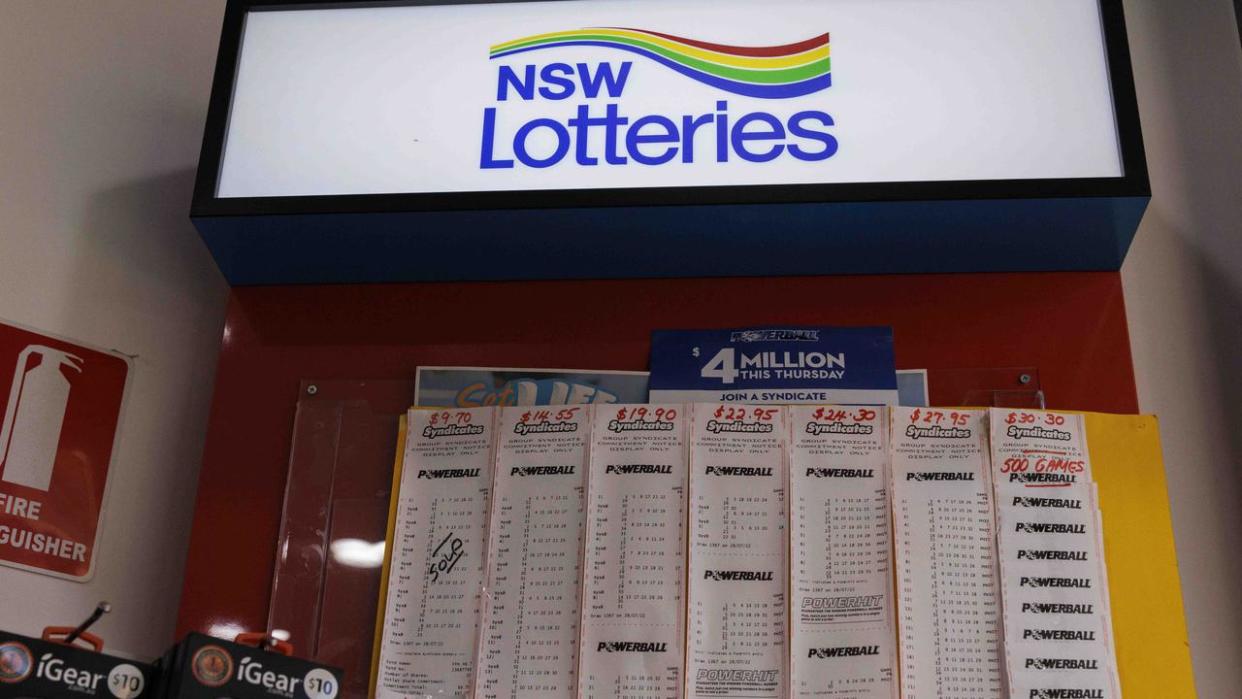 SYDNEY, AUSTRALIA - NewsWire Photos JULY 27, 2022: Generic images of LOTTO branding and signage in newsagents in Sydney. Picture: NCA NewsWire / David Swift