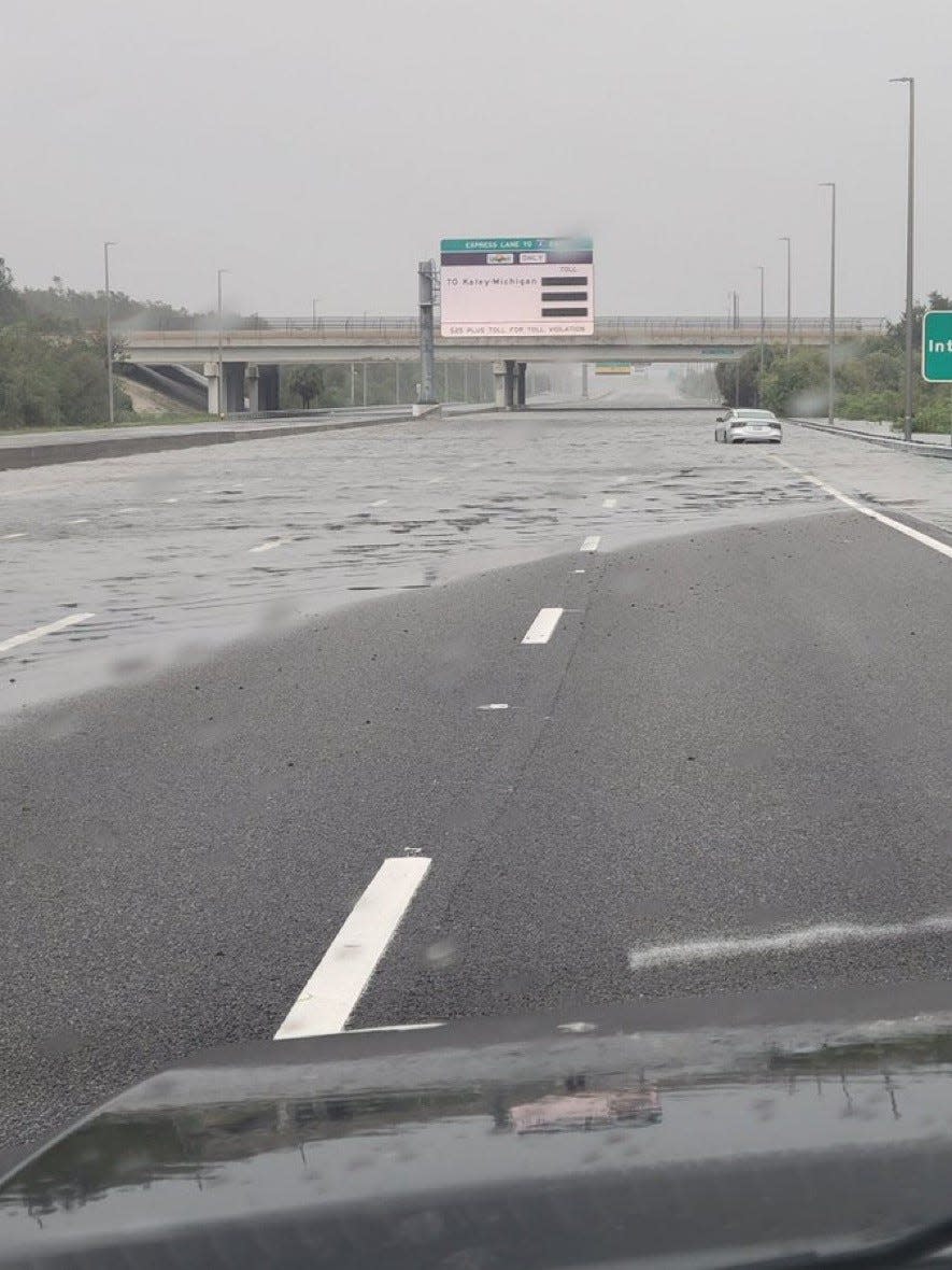 A portion of the Florida Turnpike was shut down Thursday as a result of flooding. Source: Florida Highway Patrol