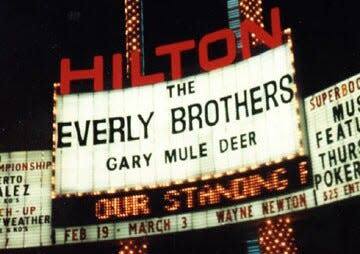 Gary Mule Deer appeared alongside the Everly Brothers at the Las Vegas Hilton.