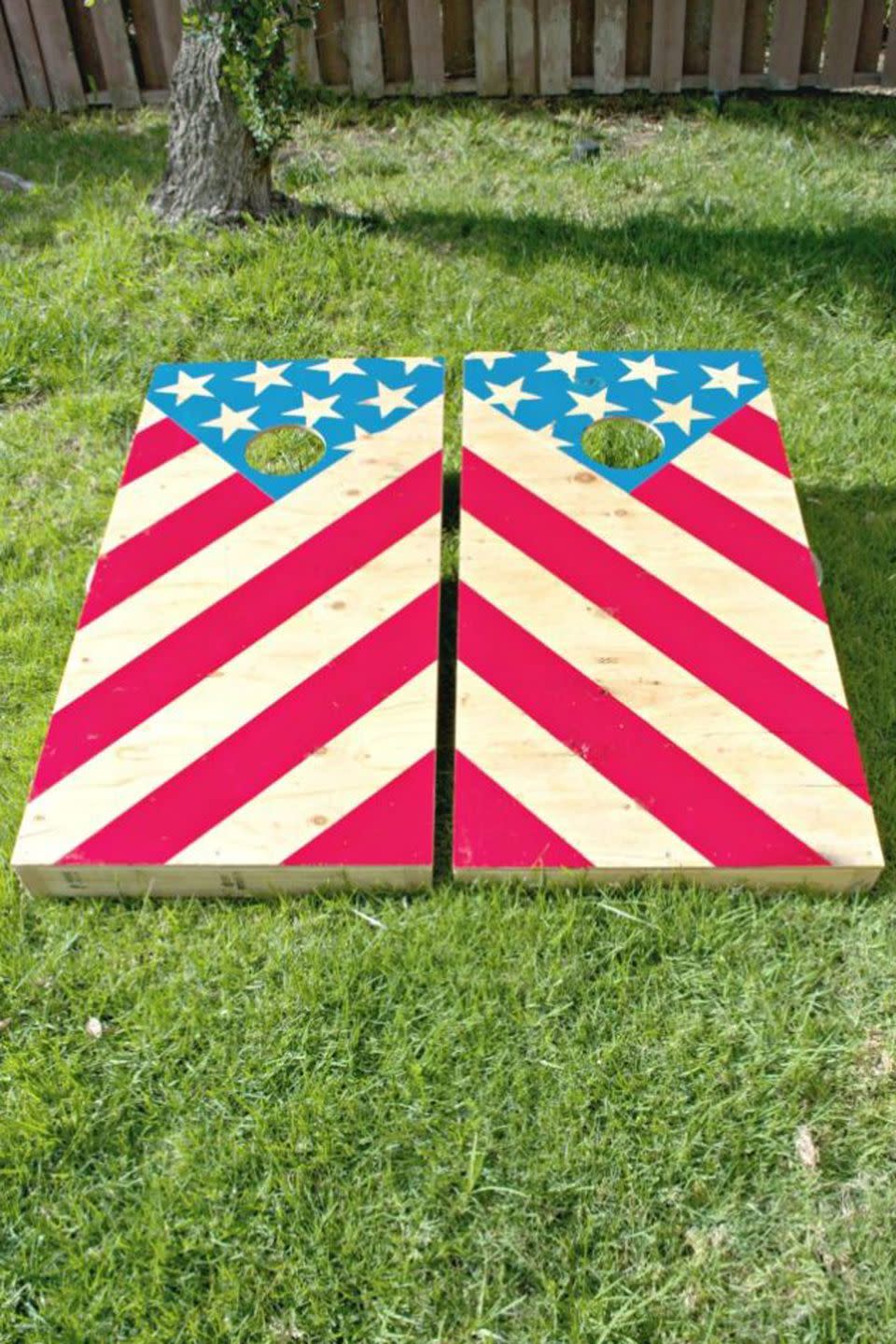 American Flag Corn Hole