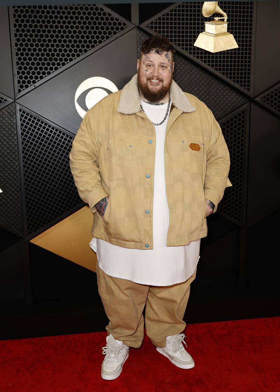 LOS ANGELES, CALIFORNIA - FEBRUARY 04: (FOR EDITORIAL USE ONLY) Jelly Roll attends the 66th GRAMMY Awards at Crypto.com Arena on February 04, 2024 in Los Angeles, California. (Photo by Frazer Harrison/Getty Images)