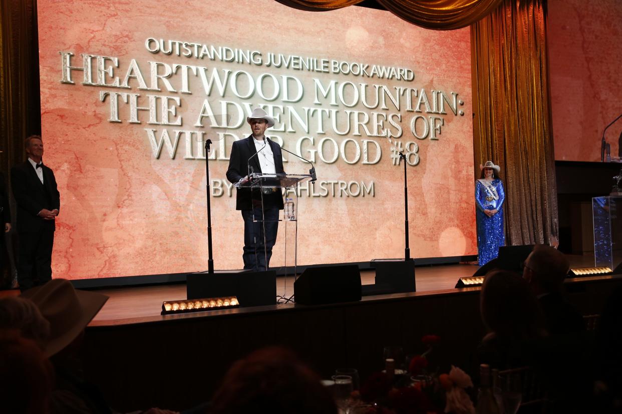 Nathan Dahlstrom, who writes under the pen name S.J. Dahlstrom, received the Wrangler juvenile book award from the National Cowboy & Western Heritage Museum in Oklahoma City in April 11-12 at its Western Heritage Ceremony.