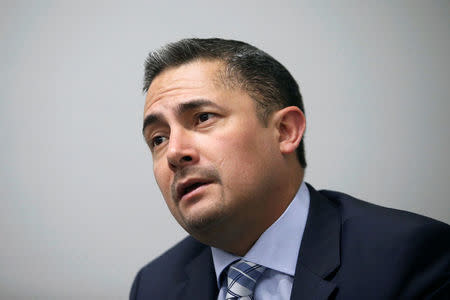 Alfredo Arzola, Director of Automotive Cluster of Guanajuato, speaks during an interview in Silao, in Guanajuato state, Mexico, November 8, 2017. REUTERS/Edgard Garrido