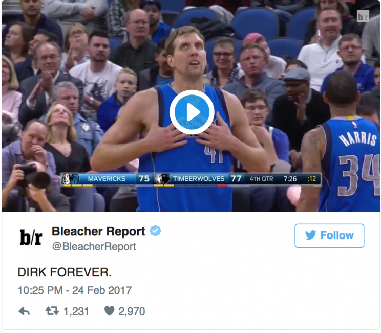 Bleacher Report’s original, since-deleted tweet. (via Deadspin)