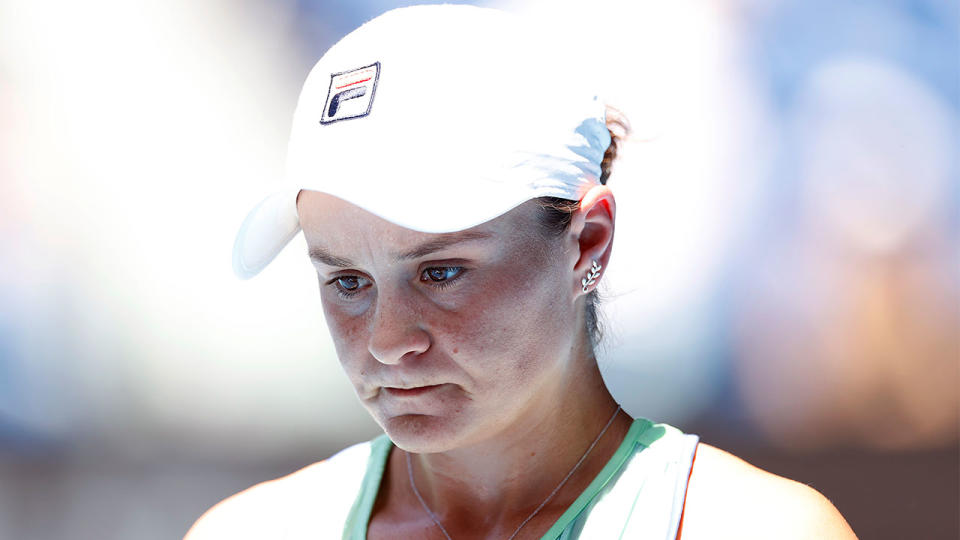 Ash Barty lost in the Australian Open semi-final to Sofia Kenin. (Getty Images)