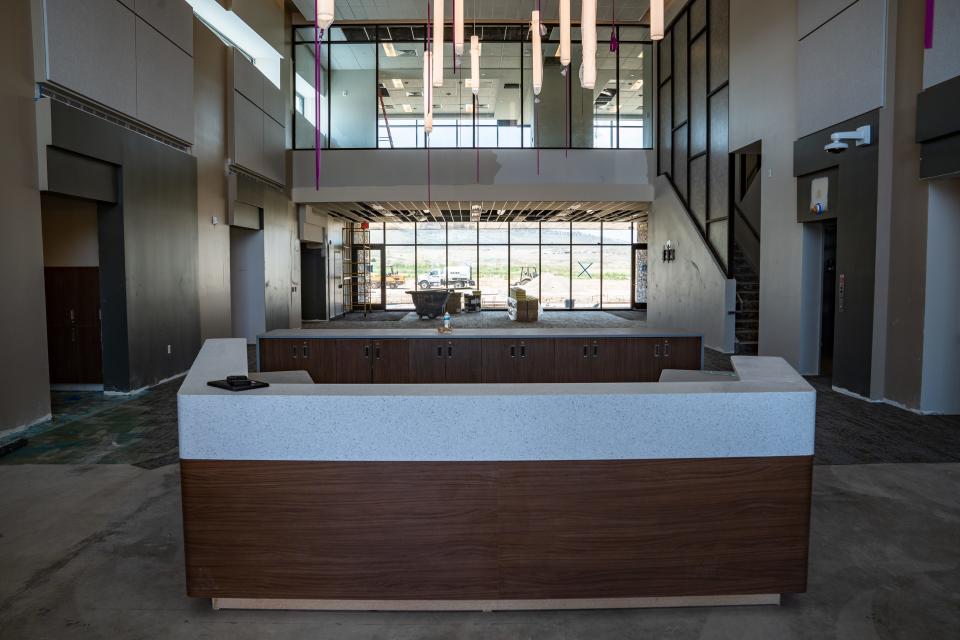 The lobby of the new Larimer County Behavioral Health Center on July 17, 2023.