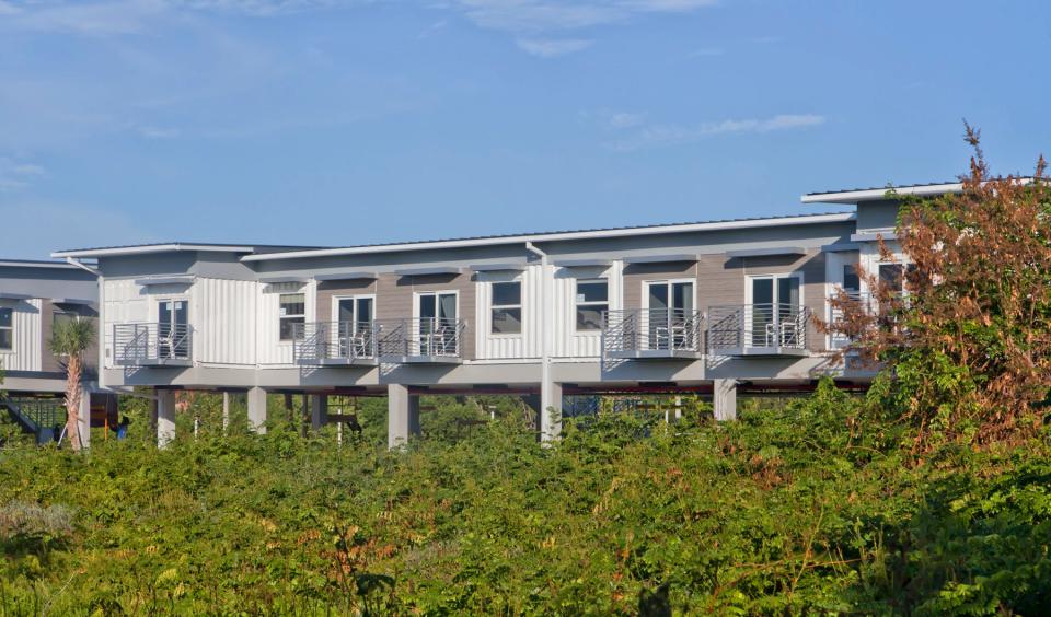 This is a view of the Flamingo Lodge located in the Everglades National Park.