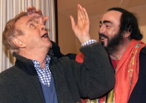 Zeffirelli, seen here with Italian tenor Luciano Pavarotti, worked with some of the greatest stars of opera