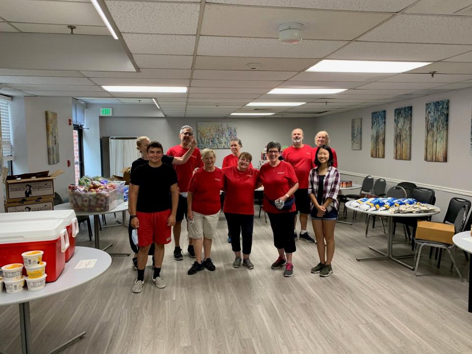 Aldersgate Outreach Community Center offers a monthly "grocery store" at Hall's Corner Senior Apartments in East Brunswick.