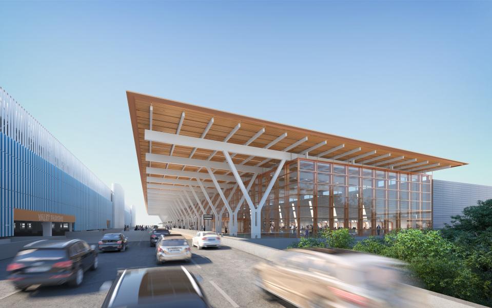Kansas City International Airport's new $1.5 billion terminal is under construction and is scheduled for completion in 2023.