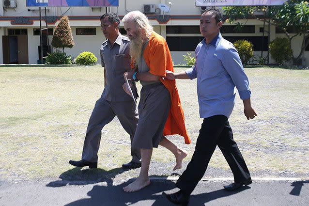 Australian citizen Robert Andrew Fiddel Ellis in Bali. Source: EPA