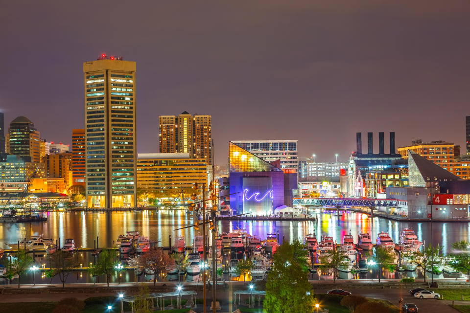 Baltimore at night