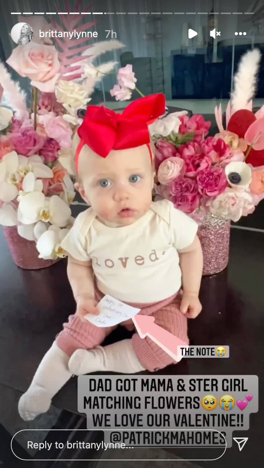 <p>"Dad got Mama & Ster Girl matching flowers," Matthews shared on her Instagram Story on Valentine's Day 2022. "We love our valentine!"</p>