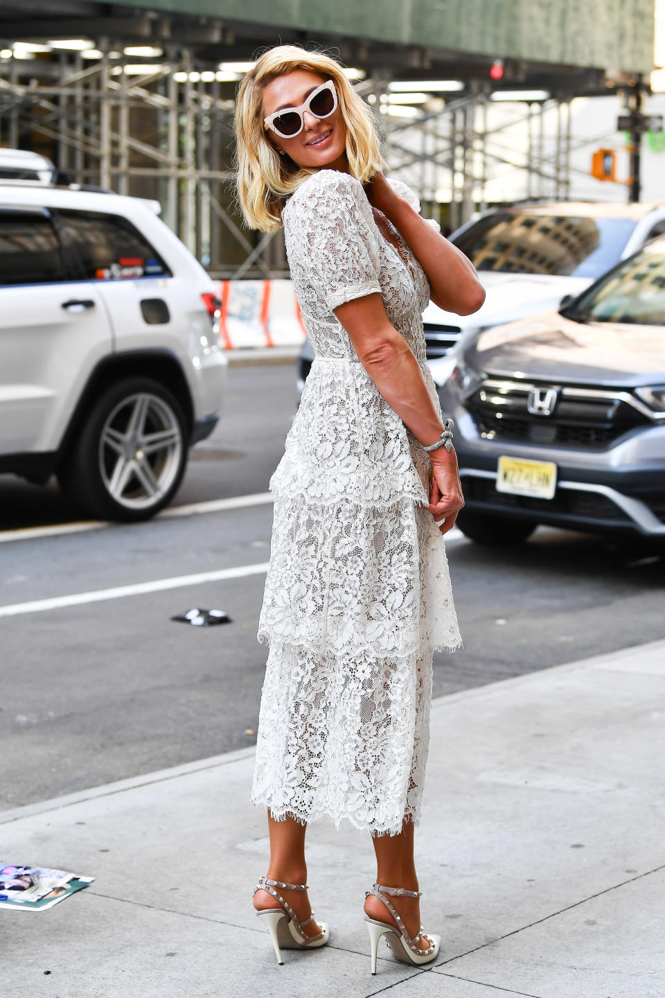 Paris Hilton poses in New York City. - Credit: Robert O'Neil / SplashNews.com