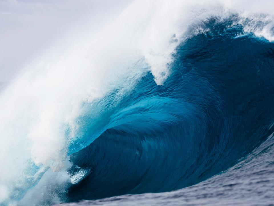 A photo of a tsunami wave.