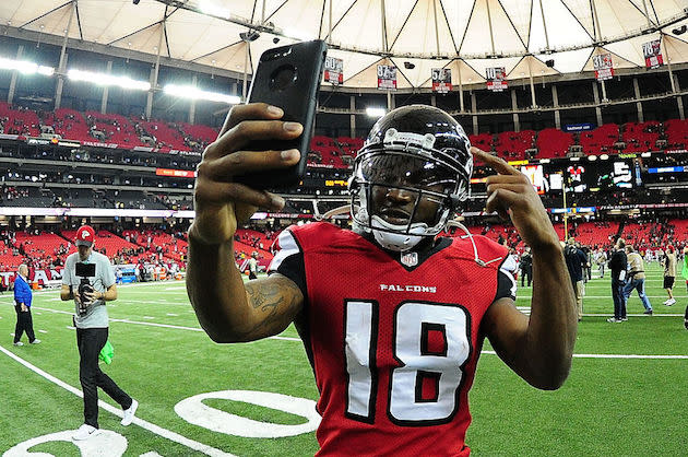 Taylor Gabriel has been a TD machine the past four weeks. (Getty)