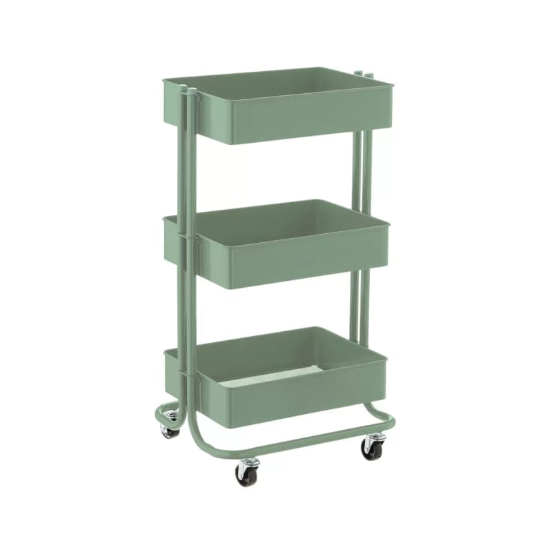 Mint 3-Tier Rolling Cart