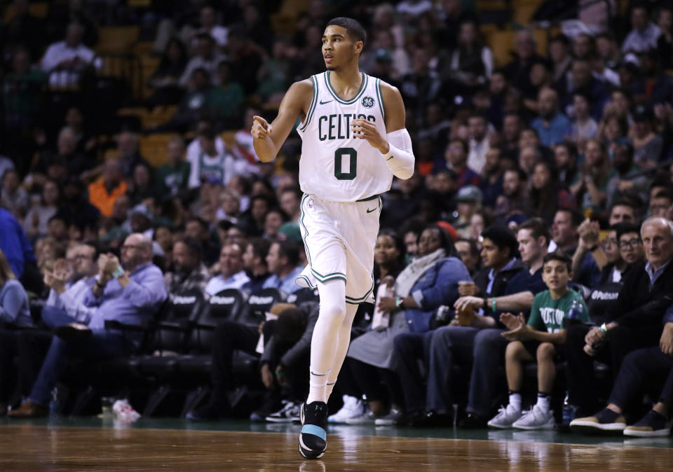 Celtics rookie Jayson Tatum’s development could be a major factor for Boston this season. (AP)