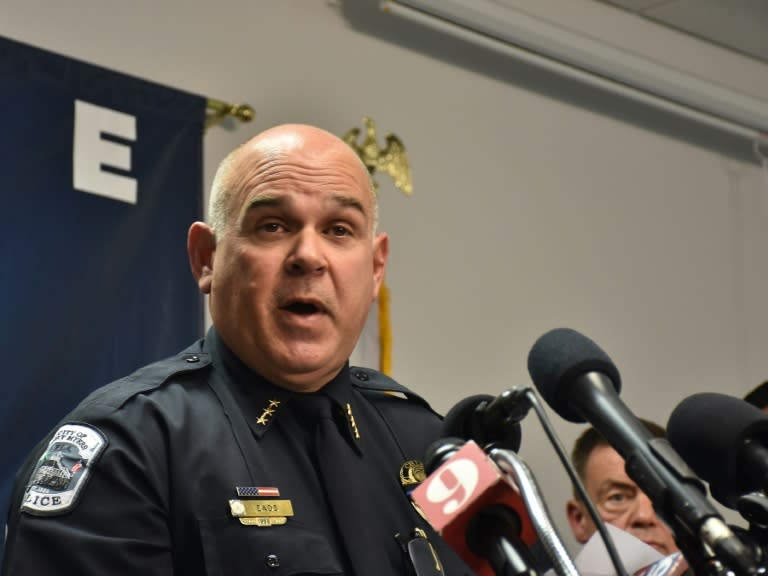 Fort Myers Police Chief Dennis Eads speaks to the media at a press conference in response to a deadly shooting at Club Blu in Fort Myers, Florida on July 25, 2016