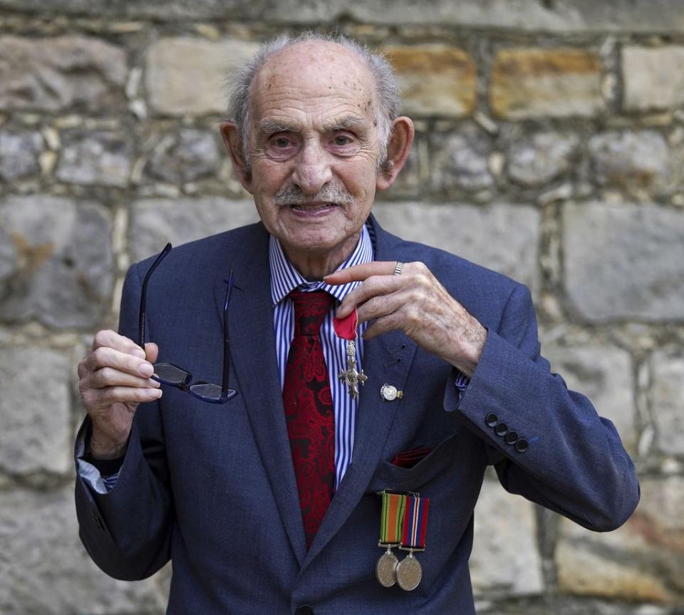 Henry Lewis, honorary vice president of The Magic Circle, after receiving an MBE at Windsor Castle (Steve Parsons/PA) (PA Wire)