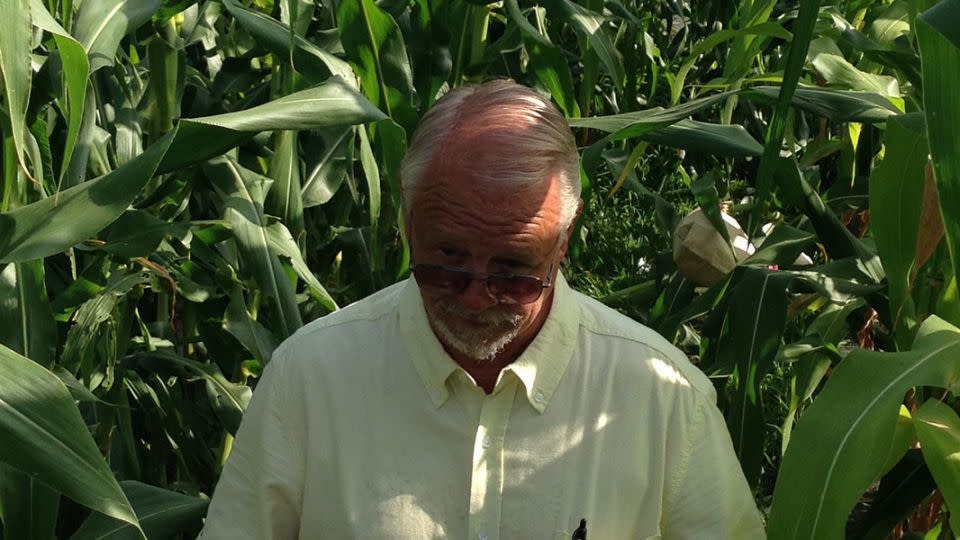 In the late 1990s, farmer Ted Chewning was given the last two ears of Jimmy Red corn known to exist. He used kernels to grow more stalks and pull it from the brink of extinction. - Peter Frank Edwards for High Wire Distilling Co