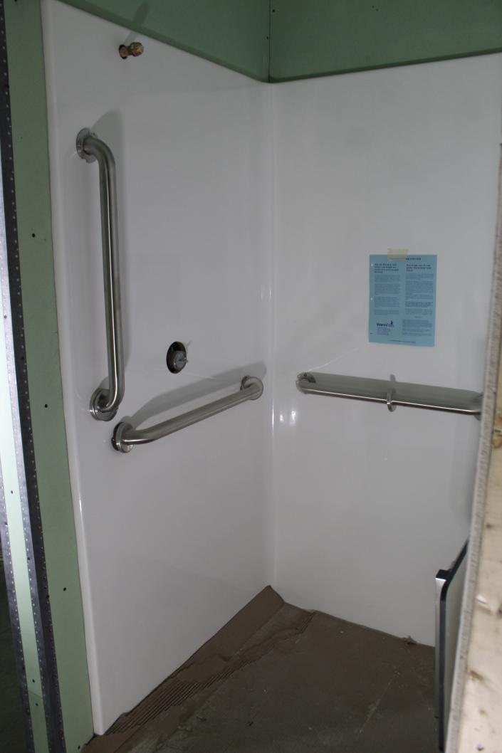 One of the new ministries that will be offered at the new building on Court Street will be the availability to take a shower, with newly installed stand-up showers. There will be a male shower area and a female shower area for those who need the ministry.