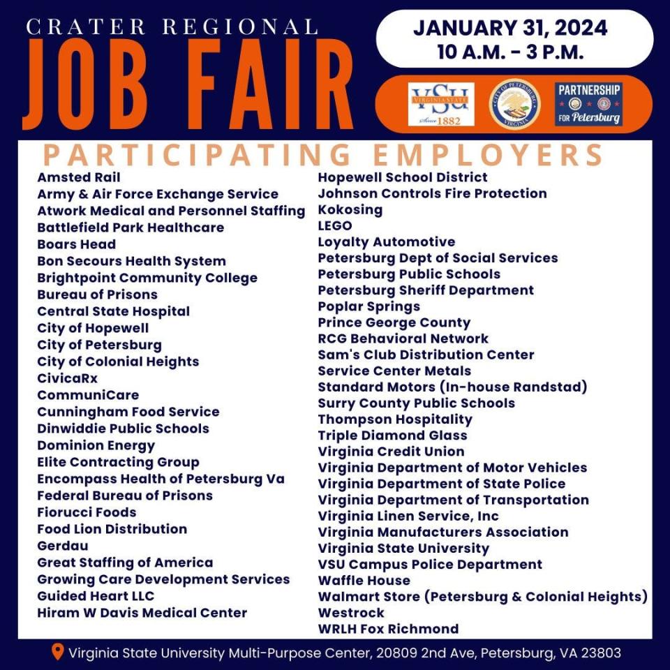 Crater Regional Job Fair participating employers