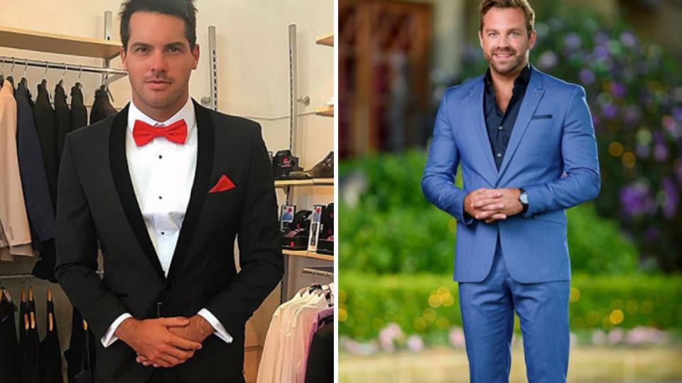 Davina is also reportedly mates with James Trethewie from Sophie Monk's Bachelorette season and Jake Ellis from Georgia Love's season. Source: Instagram / @jakeellis86 (L) / Ten (R)