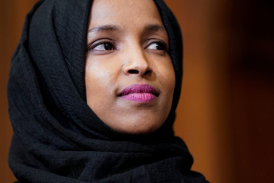 Rep. Ilhan Omar (D-MN) on Feb. 26, 2019, in Washington, D.C.