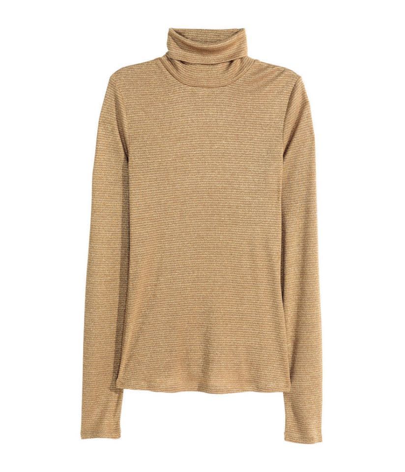 Col roulé « H&M Glittery Turtleneck Sweater »