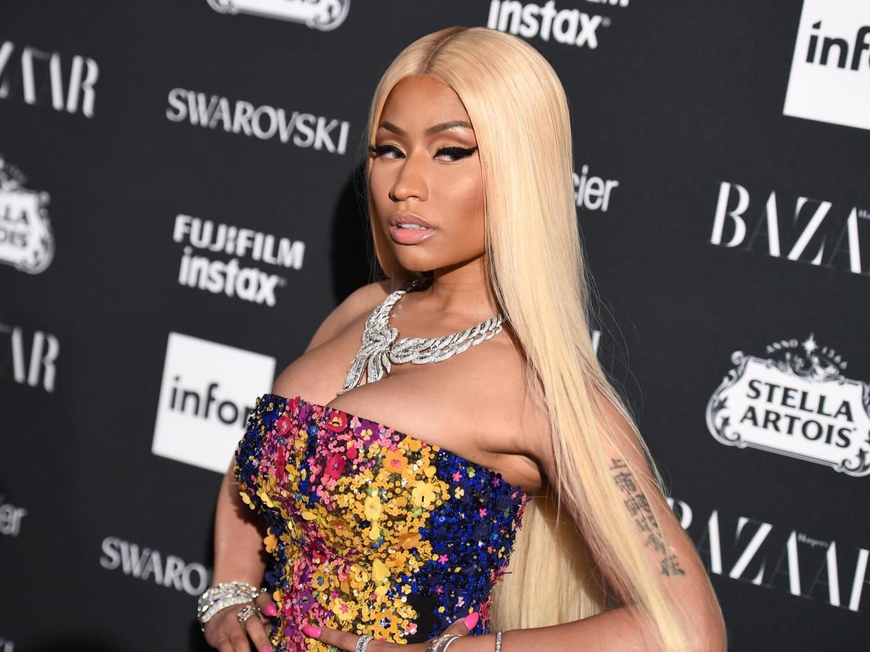 Minaj has rubbished claims by her ex-boyfriend she stabbed him while they were together: Getty