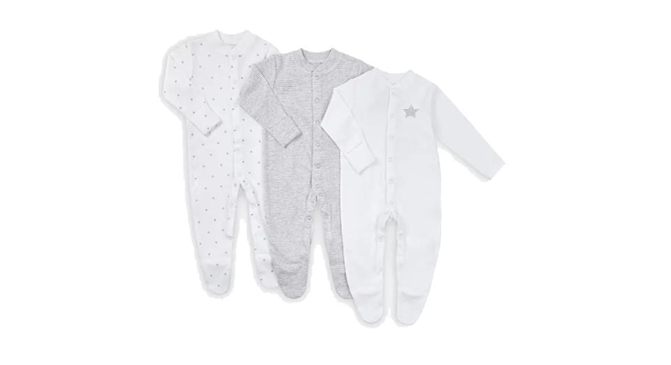 Baby Stars Long Sleeve GOTS Organic Cotton Sleepsuit