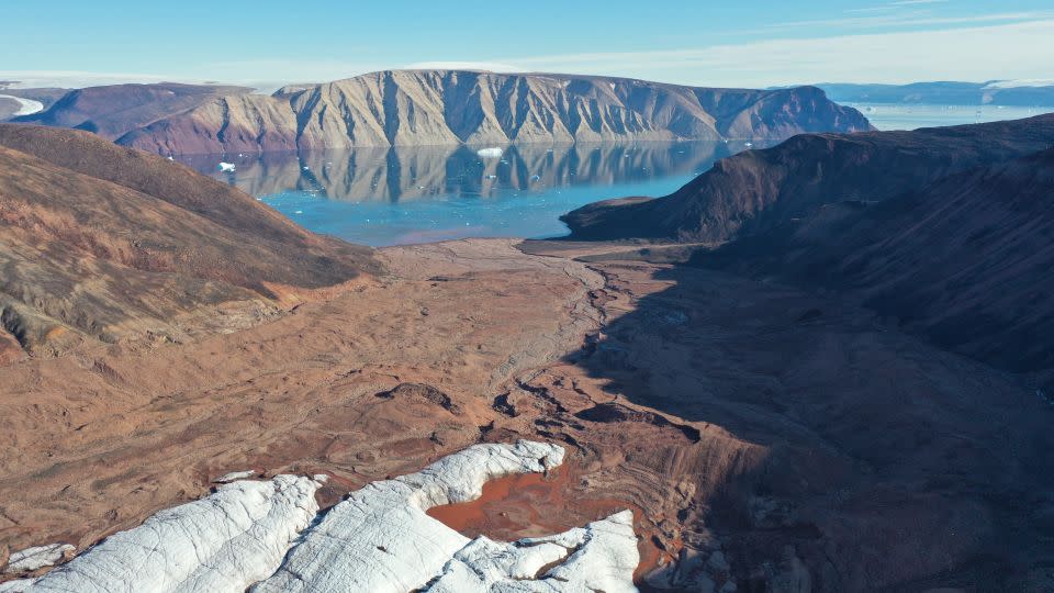 A view of Bowdoin Fjord at Qaanaaq in northwestern Greenland. Ice loss has exposed barren rock in parts of the country. - Mark Smith/University of Leeds