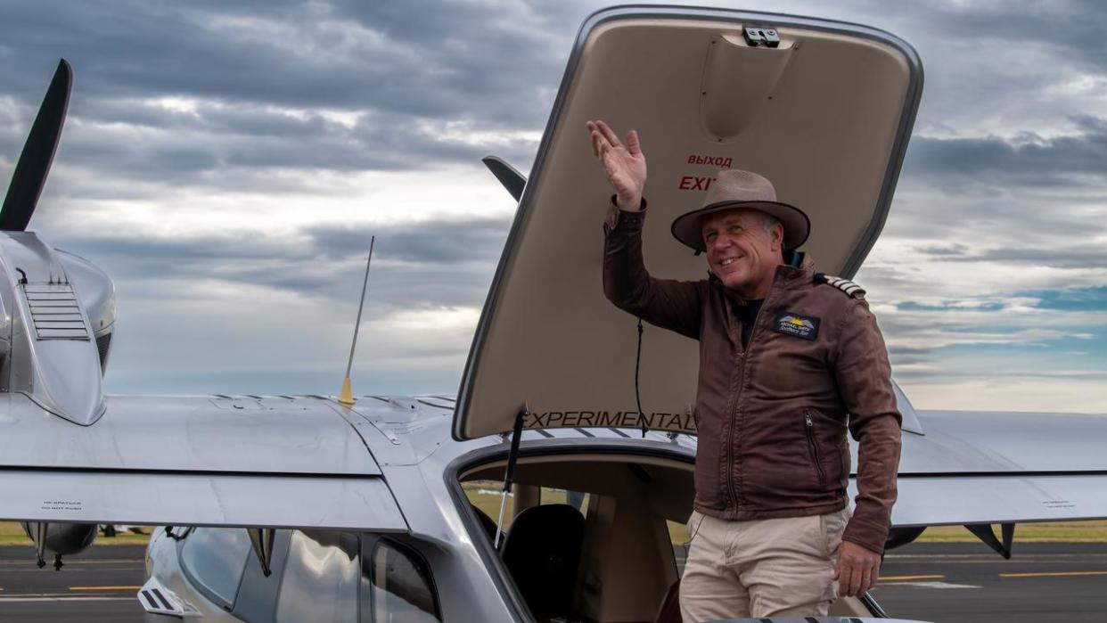 Adventurer Michael Smith is recreating the first circumnavigation by air of Australia. Picture: Supplied/ Defence/ Cpl Michael Currie