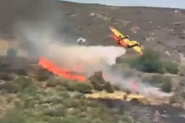 Firefighting Plane Crashes While Battling Wildfire In Greece