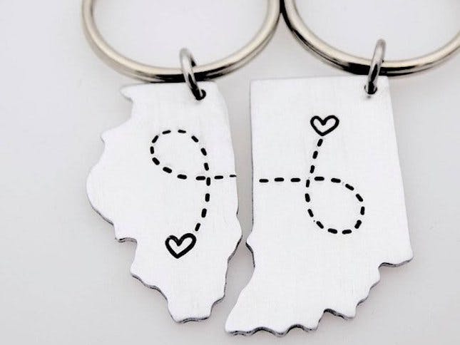 The Light and the Dark 1 State Country Keychain Set