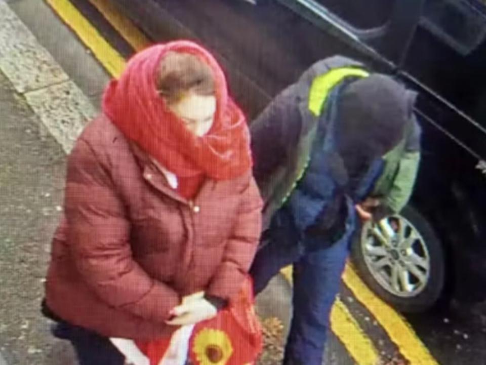 The last confirmed sighting of Constance Marten and Mark Gordon (Met Police)