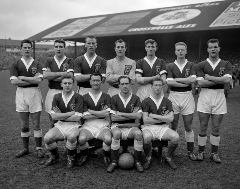 The Wales team who beat Israel in their World Cup eliminator in Cardiff in February 1958 (PA) (PA Archive)
