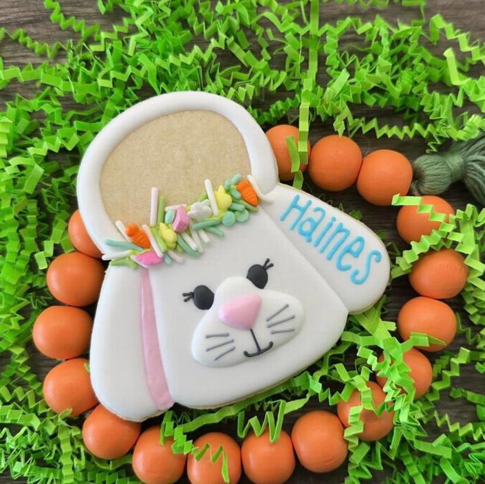 An Easter bunny cookie from Sweet Evelyn’s.