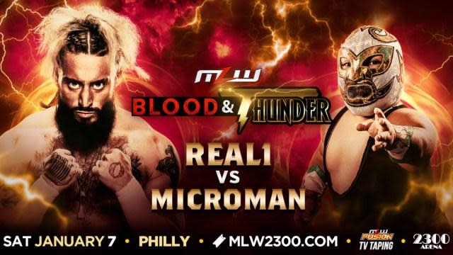 Real1 vs. Microman Set For MLW Blood & Thunder 2023