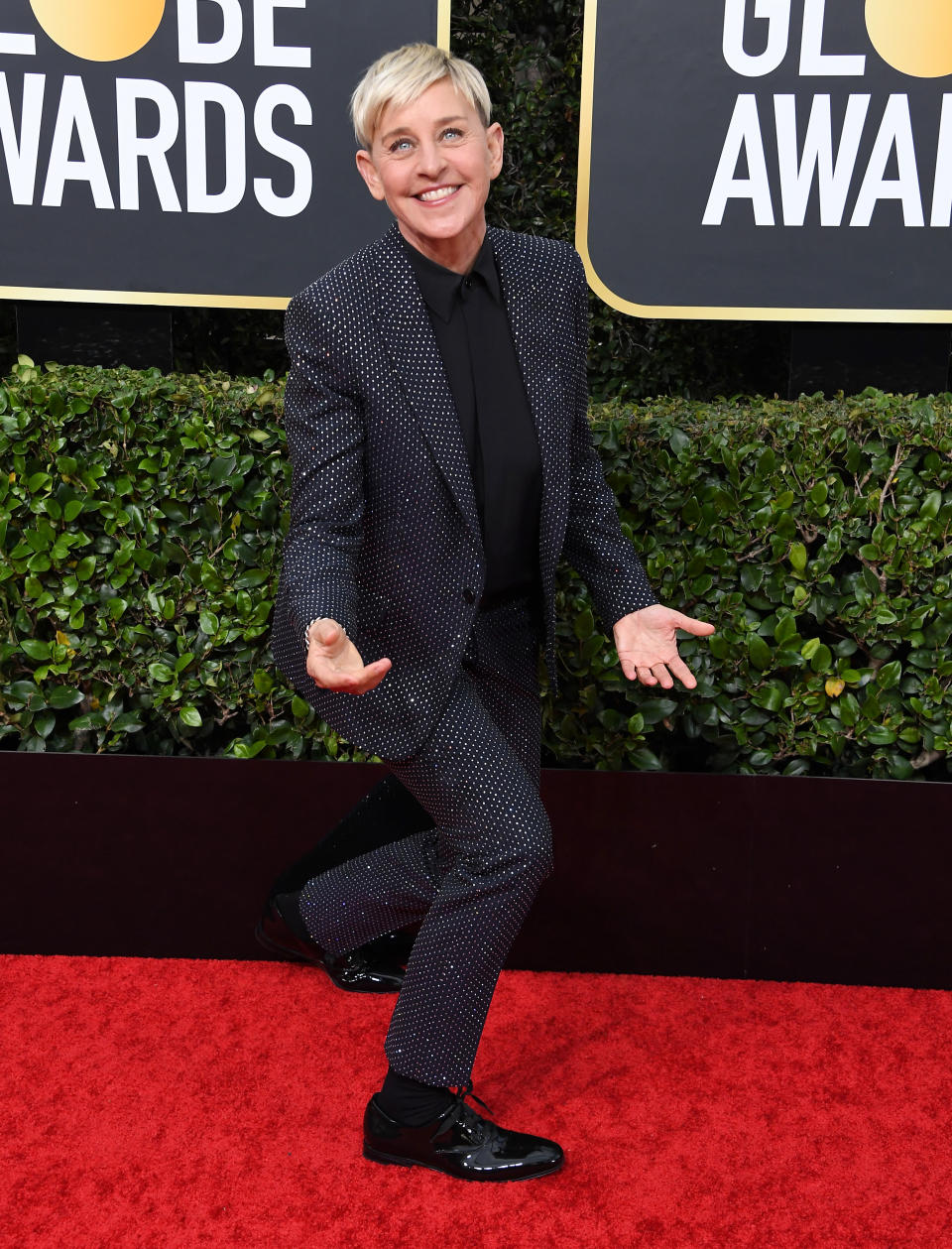 Ellen DeGeneres arrives at the 77th Annual Golden Globe Awards attends the 77th Annual Golden Globe Awards at The Beverly Hilton Hotel on January 05, 2020 in Beverly Hills, California. (Photo by Steve Granitz/WireImage)