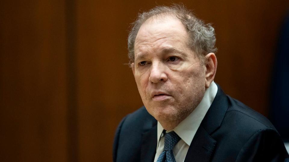 PHOTO: Harvey Weinstein appears in court at the Clara Shortridge Foltz Criminal Justice Center in Los Angeles, Calif., on Oct. 4 2022. (Etienne Laurent/AP)