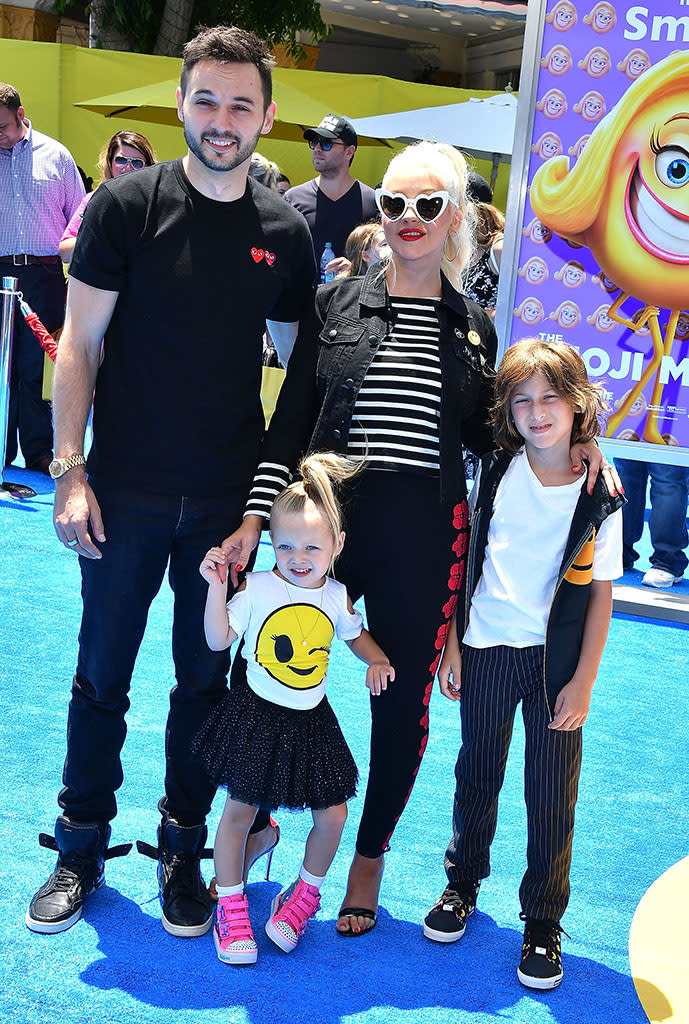 Christina Aguilera, Matt Rutler, Summer Rutler, and Max Bratman