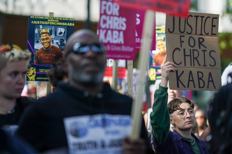 Kaba’s death sparked protests across the UK (Getty)