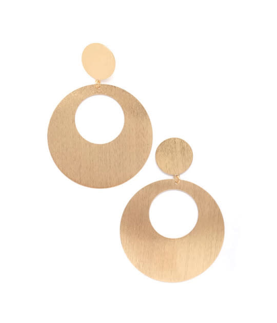 Forever 21 Circle Cutout Drop Earrings