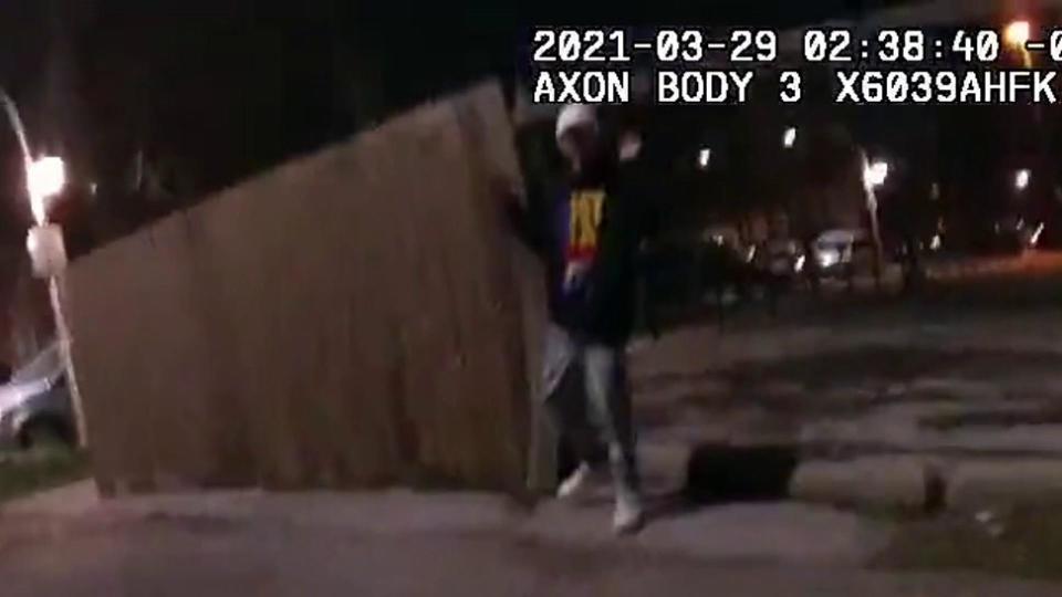 the newly released body camera footage of the fatal shooting of 13-year-old Adam Toledo in Chicago. (Chicago Police)