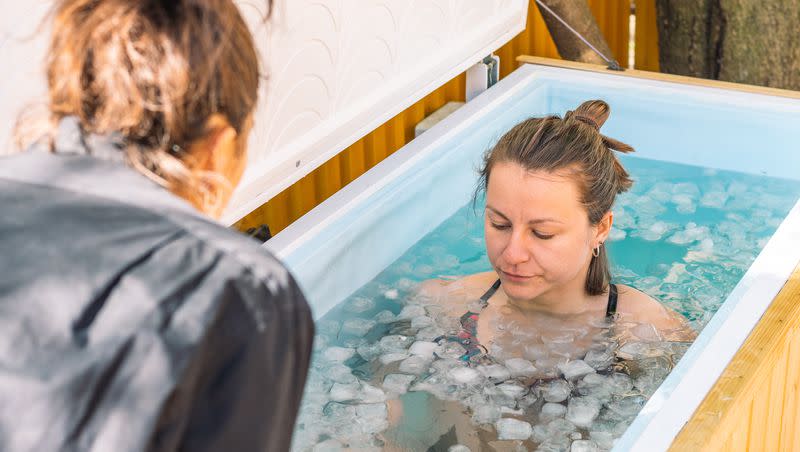 Ice baths are a health trend that have become popular on social media.