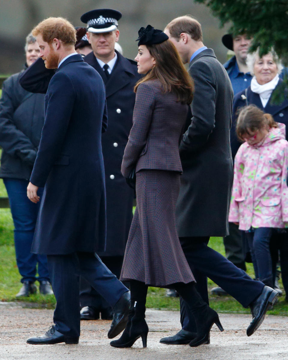 The Duchess of Cambridge attended Sunday church services at St. Mary Magdalene Church in Sandringham on December 27, 2015. 