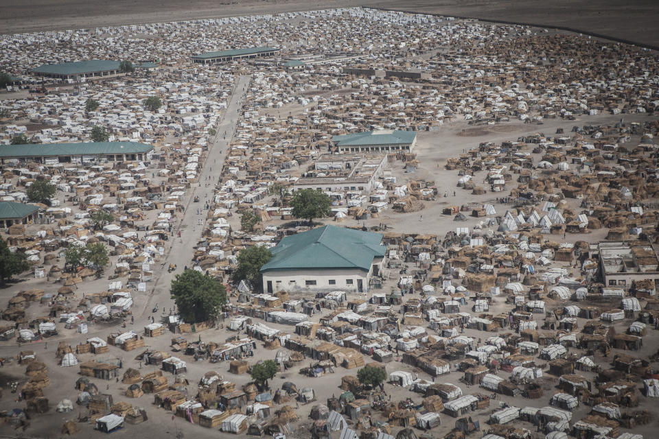 An April 27, 2017, photo shows the internally displaced persons camp in Ngala, in northeast Nigeria's Borno state, where more than 140,000 displaced people, most coming from the surrounding villages, had arrived at the time. / Credit: Jane Hahn for the Washington Post