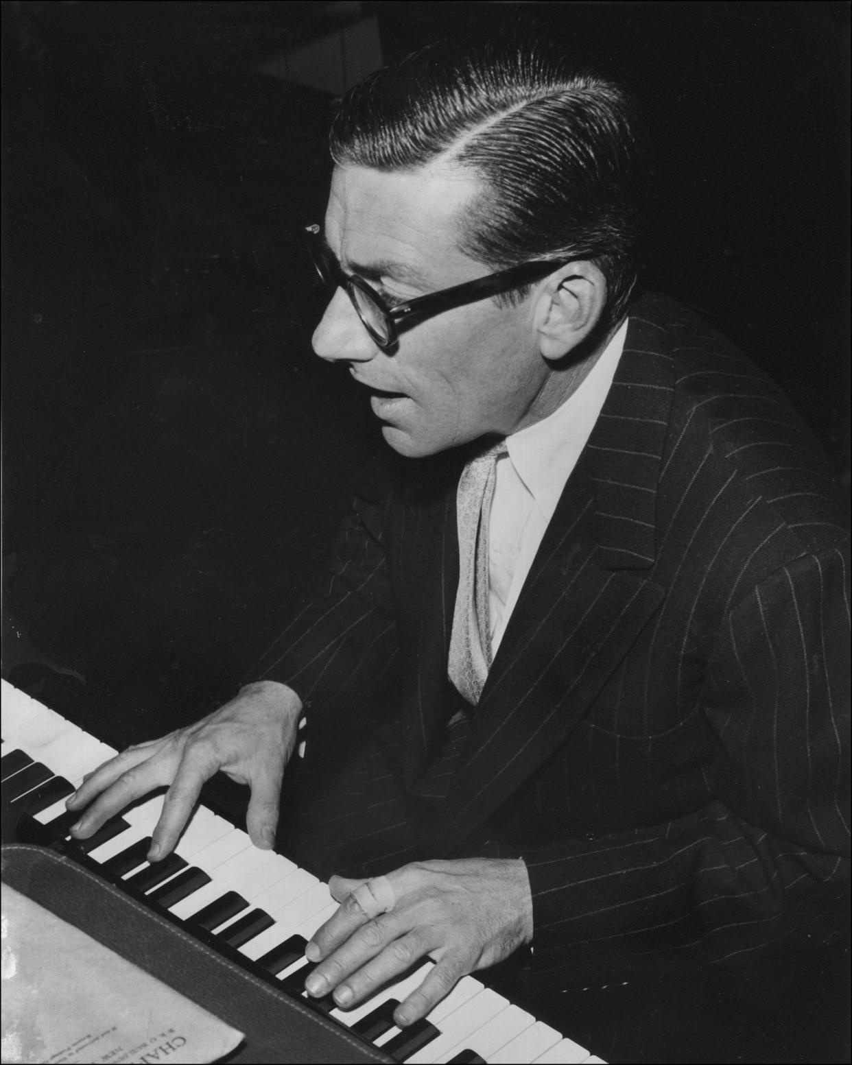 Hoagy Carmichael,at The indianapolis Press Club in the late 1940s.